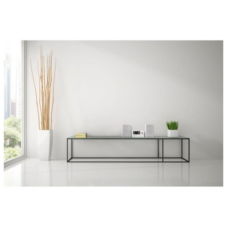 Mini Chaîne HiFi - MEDION - Radio Internet DAB/FM - Lecteur CD - 2x15W RMS - Blanc