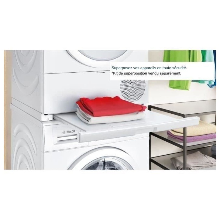 Seche-linge pompe a chaleur BOSCH WTH8300DFR SER4 - 8 kg - Blanc Seche-linge pompe a chaleur BOSCH WTH8300DFR SER4 - 8 kg - Blanc