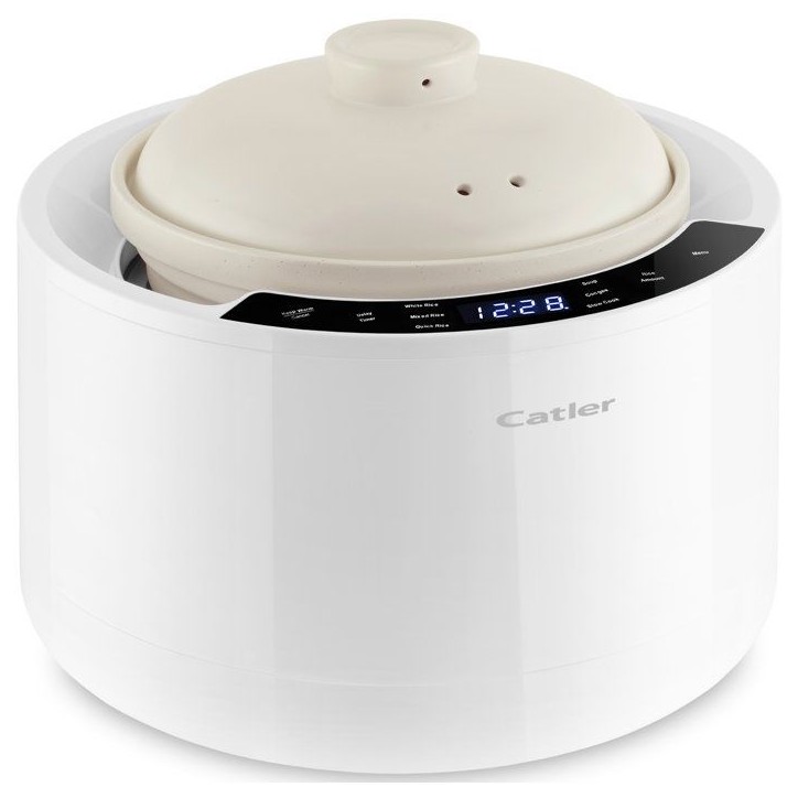Cuiseur a riz électrique multifonction CATLER CR 600 - Cuve céramique - 6 programmes automatiques - Soupe - Blanc Cuiseur a riz électrique multifonction CATLER CR 600 - Cuve céramique - 6 programmes automatiques - Soupe - Blanc