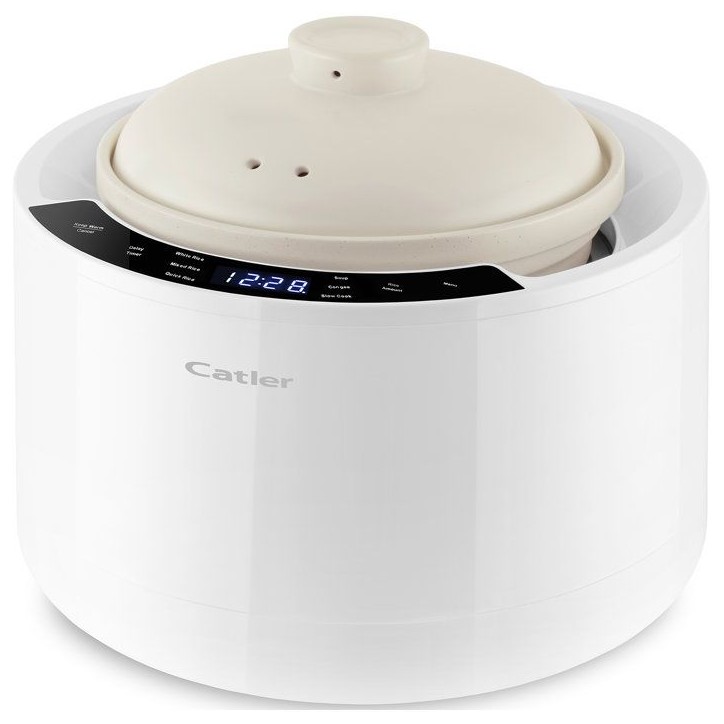Cuiseur a riz électrique multifonction CATLER CR 600 - Cuve céramique - 6 programmes automatiques - Soupe - Blanc Cuiseur a riz électrique multifonction CATLER CR 600 - Cuve céramique - 6 programmes automatiques - Soupe - Blanc