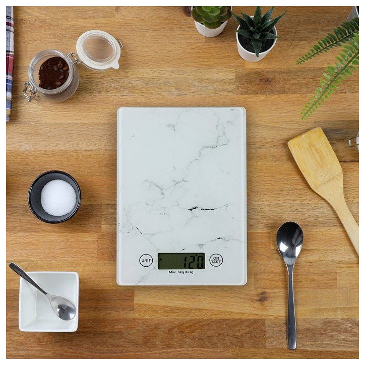 Balance de cuisine électronique - LIVOO - DOM451M - Plateau en verre - 5 kg - Multifonctions