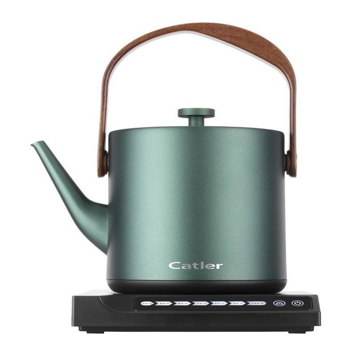 Bouilloire électrique a température réglable CATLER BM 502 Anna - Cuve inox - Thé infusion - Résistance STRIX - Vert