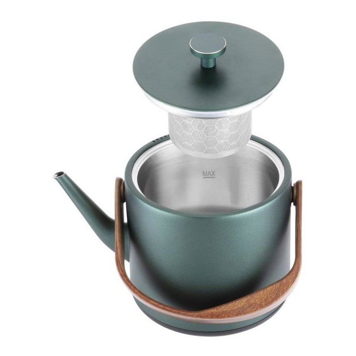 Bouilloire électrique a température réglable CATLER BM 502 Anna - Cuve inox - Thé infusion - Résistance STRIX - Vert