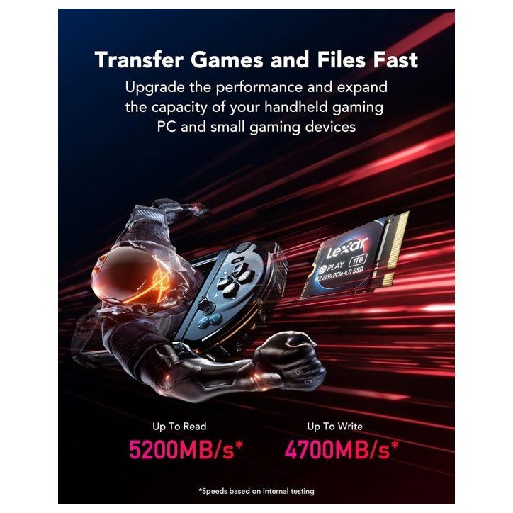 LEXAR - PLAY - Disque dur SSD - 1 To - M.2 2230 PCIe Gen 4x4 LEXAR - PLAY - Disque dur SSD - 1 To - M.2 2230 PCIe Gen 4x4