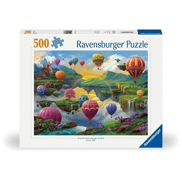 Puzzle - RAVENSBURGER - Vallée des montgolfieres - 500 pieces - 49 x 36 cm - Idéal pour la famille Puzzle - RAVENSBURGER - Vallée des montgolfieres - 500 pieces - 49 x 36 cm - Idéal pour la famille