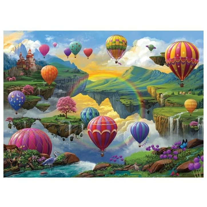 Puzzle - RAVENSBURGER - Vallée des montgolfieres - 500 pieces - 49 x 36 cm - Idéal pour la famille Puzzle - RAVENSBURGER - Vallée des montgolfieres - 500 pieces - 49 x 36 cm - Idéal pour la famille
