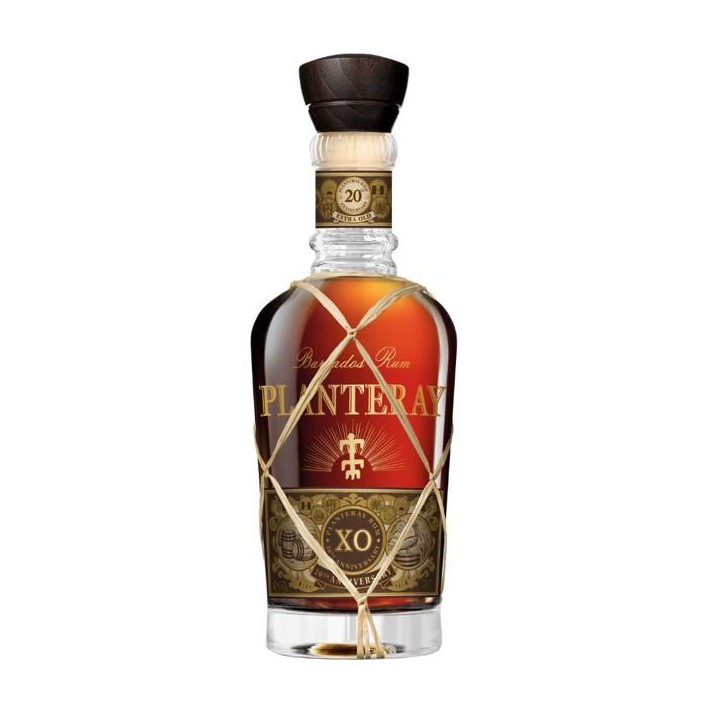 PLANTERAY RUM - XO 20th Anniversary - Rhum avec étui 40% Alcool - Origine : Barbade - Notes de Vanille & Cacao - 70 cl