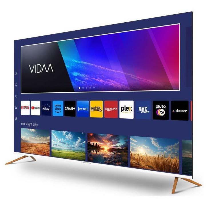 Schneider GMSC55F1 - TV QLED 55 (139 cm) - 4K UHD 3840 x 2160 - HDR - Smart TV - 3xHDMI 2.0 - WiFi Schneider GMSC55F1 - TV QLED 55 (139 cm) - 4K UHD 3840 x 2160 - HDR - Smart TV - 3xHDMI 2.0 - WiFi