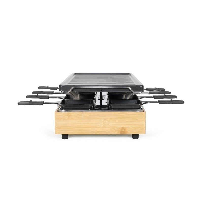 Appareil a raclette - LIVOO - DOC336 - 8 personnes - grill - bambou