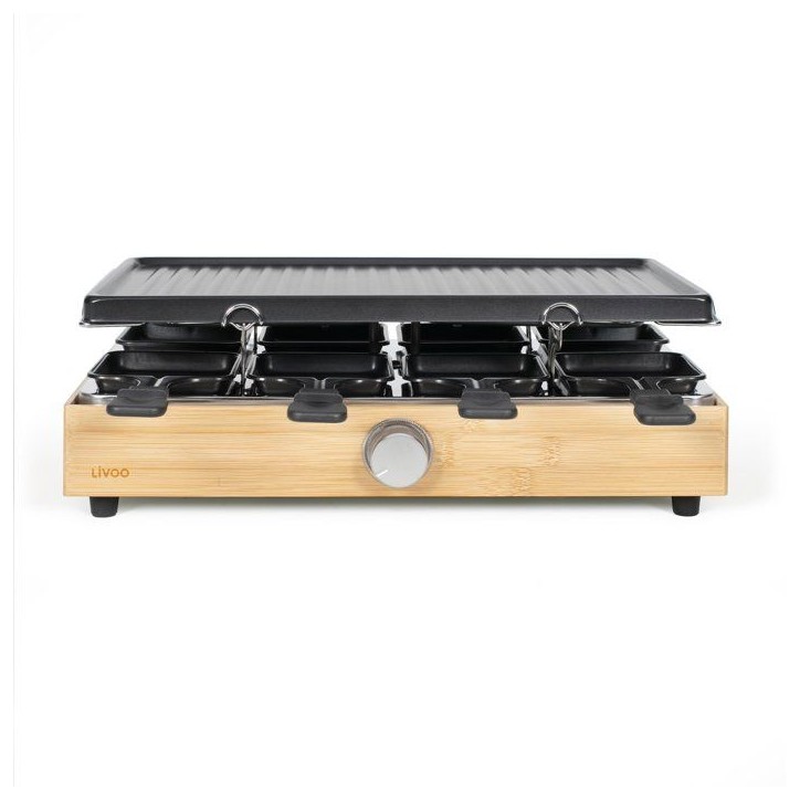 Appareil a raclette - LIVOO - DOC336 - 8 personnes - grill - bambou Appareil a raclette - LIVOO - DOC336 - 8 personnes - grill - bambou