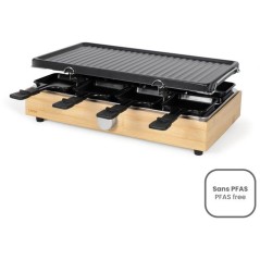 Appareil a raclette - LIVOO - DOC336 - 8 personnes - grill - bambou