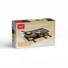 Appareil a raclette - LIVOO - DOC336 - 8 personnes - grill - bambou