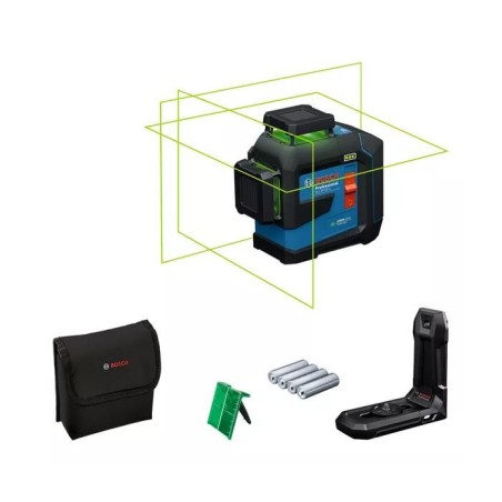 Laser lignes 3 plans GLL 80-33 G Professional + 4 piles 1.5 V LR6 AA -