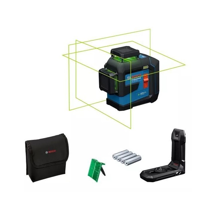 Laser lignes 3 plans GLL 80-33 G Professional + 4 piles 1.5 V LR6 AA - BOSCH - 601065500 Laser lignes 3 plans GLL 80-33 G Professional + 4 piles 1.5 V LR6 AA - BOSCH - 601065500