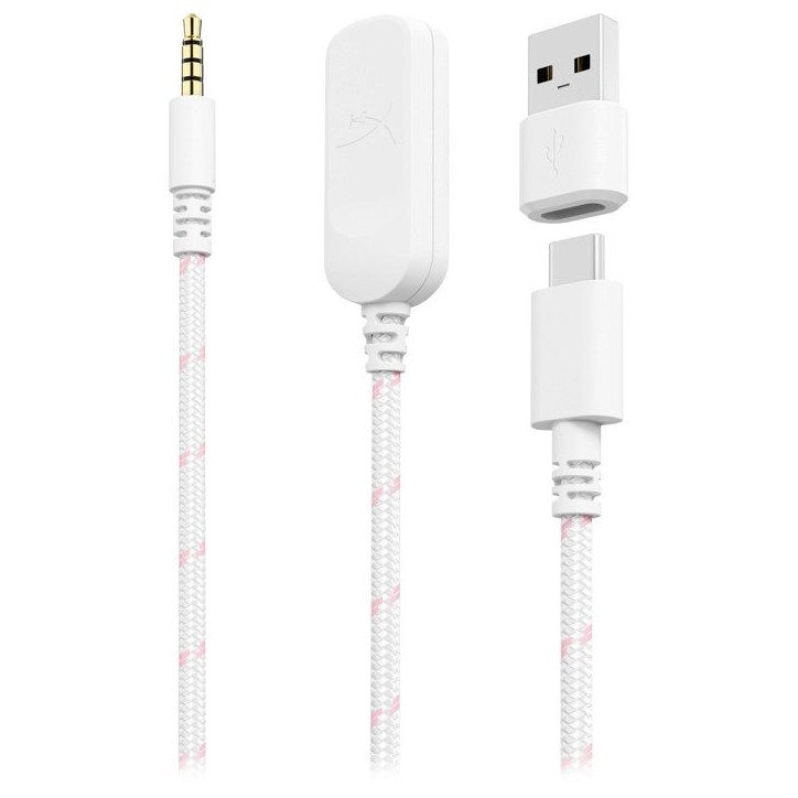 Casque Gamer Filaire HyperX Cloud III blanc & rose pour PC PS5 PS4 Xbox Series X|S Xbox One Switch, Mac et appareils mobiles Casque Gamer Filaire HyperX Cloud III blanc & rose pour PC PS5 PS4 Xbox Series X|S Xbox One Switch, Mac et appareils mobiles