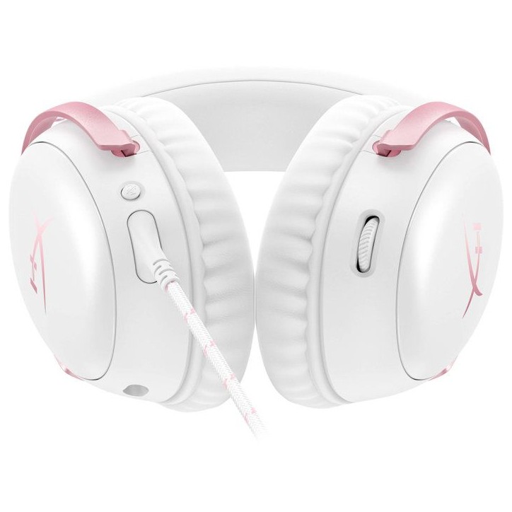 Casque Gamer Filaire HyperX Cloud III blanc & rose pour PC PS5 PS4 Xbox Series X|S Xbox One Switch, Mac et appareils mobiles Casque Gamer Filaire HyperX Cloud III blanc & rose pour PC PS5 PS4 Xbox Series X|S Xbox One Switch, Mac et appareils mobiles