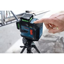Laser lignes 3 plans GLL 80-33 G Professional + 4 piles 1.5 V LR6 AA -