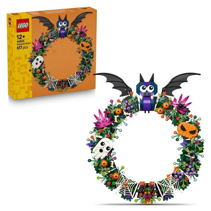 LEGO Set de construction Halloween - 40825 - Couronne décorative, chauve-souris, citrouilles et fantôme - Des 12 ans LEGO Set de construction Halloween - 40825 - Couronne décorative, chauve-souris, citrouilles et fantôme - Des 12 ans