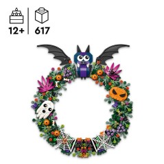 LEGO Set de construction Halloween - 40825 - Couronne décorative, chauve-souris, citrouilles et fantôme - Des 12 ans