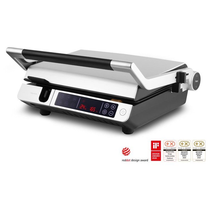 Grill a contact intelligent CATLER GR 7010 - Sonde de température - 6 programmes tactiles - Viande - Plaques inox