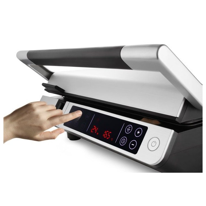 Grill a contact intelligent CATLER GR 7010 - Sonde de température - 6 programmes tactiles - Viande - Plaques inox
