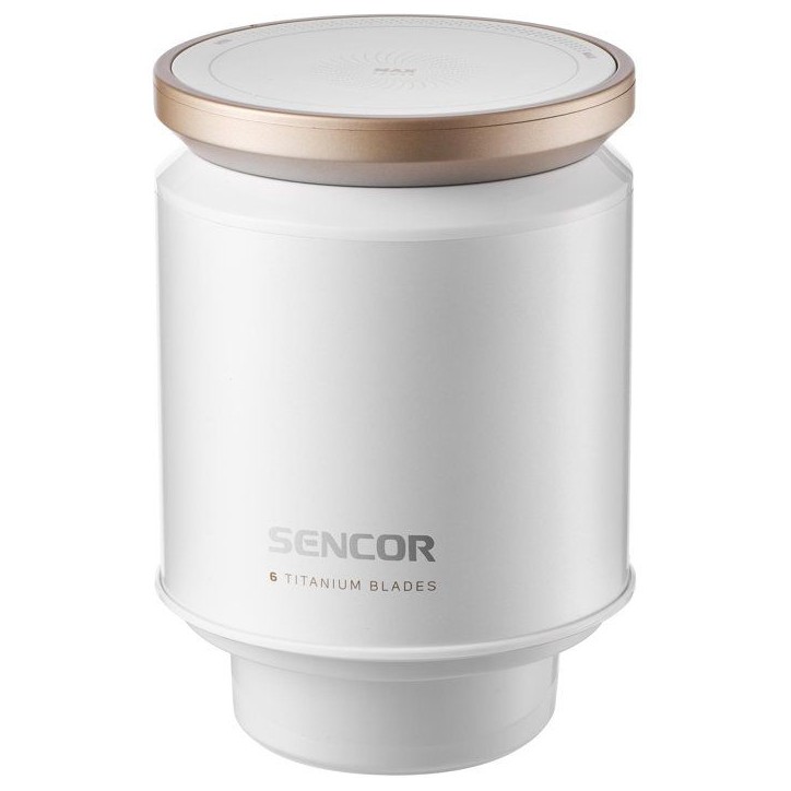 Hachoir électrique Sencor SCB 7000WH - Vitesse réglable en continu - 6 lames titane - Bol verre 3 L - 800 W - Blanc