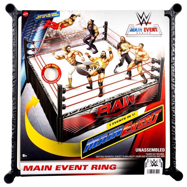 Ring de catch - WWE MATTEL - Main Event JDJ20 - Cordes Pro-Tension - Accessoires