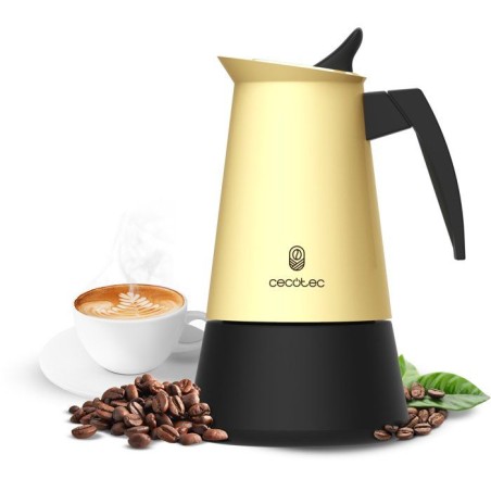 Cafetiere italienne - CECOTEC - Piccolina 600 Beige - 6 tasses - 300 ml - Compatible induction