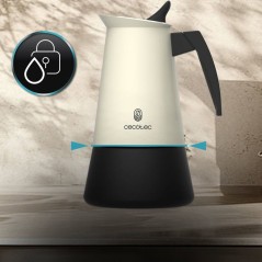 Cafetiere italienne - CECOTEC - Piccolina 600 Beige - 6 tasses - 300 m