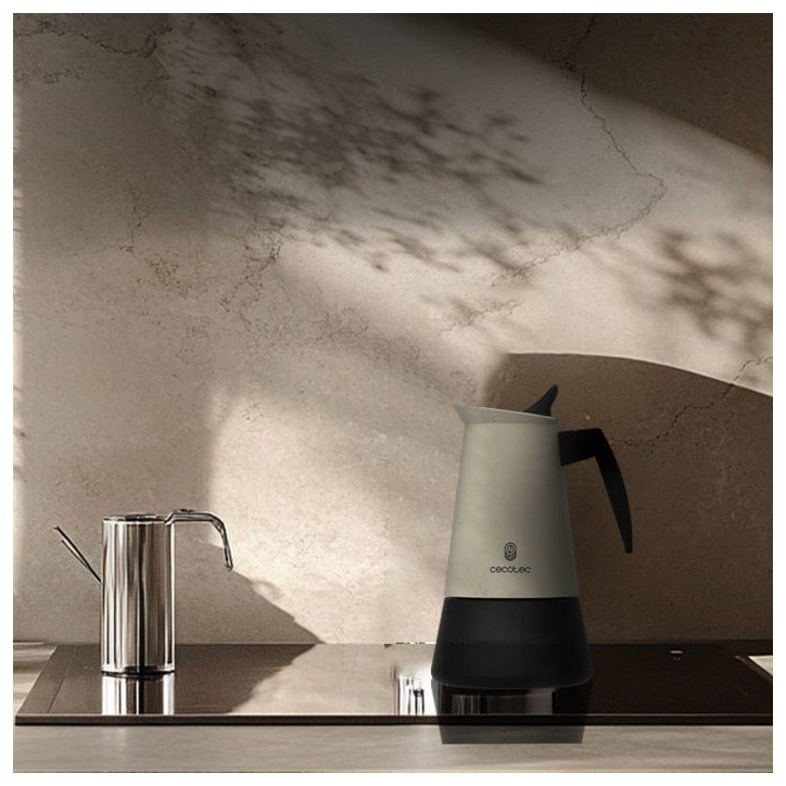 Cafetiere italienne - CECOTEC - Piccolina 600 Beige - 6 tasses - 300 ml - Compatible induction Cafetiere italienne - CECOTEC - Piccolina 600 Beige - 6 tasses - 300 ml - Compatible induction