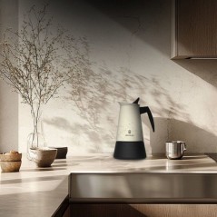 Cafetiere italienne - CECOTEC - Piccolina 600 Beige - 6 tasses - 300 m