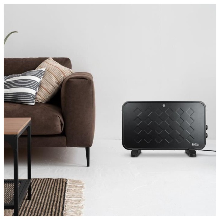 Convecteur mobile avec soufflerie - 2000 W - WARMTECH - WTTC2000TV-BL25 - Horizontal - Noir Convecteur mobile avec soufflerie - 2000 W - WARMTECH - WTTC2000TV-BL25 - Horizontal - Noir