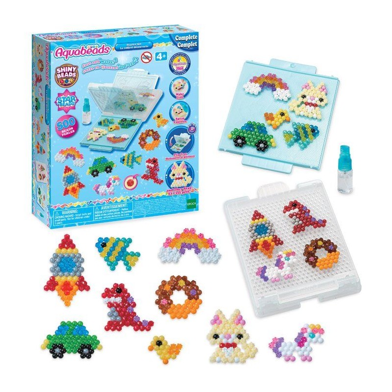 Coffret créatif - AQUABEADS - Découverte - 500 perles - Création a