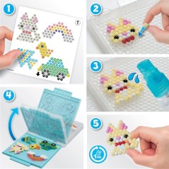 Coffret créatif - AQUABEADS - Découverte - 500 perles - Création a l'eau - Flip tray
