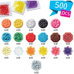 Coffret créatif - AQUABEADS - Découverte - 500 perles - Création a