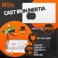 Radiateur fixe a inertie fonte - 1500 W - WARMTECH - WTFURIUS15 - Hori