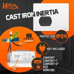 Radiateur fixe a inertie fonte - 1000 W - WARMTECH - WTFURIUS10 - Hori