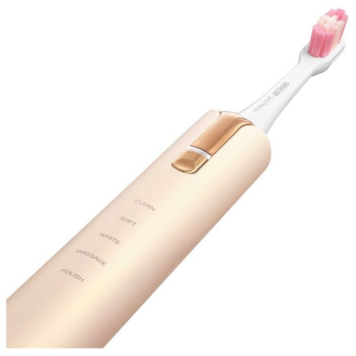 Brosse a dents électrique sonique SENCOR SOC 4111GD - 40000 mouvements/min - Étui UV stérilisateur - IPX7 - Doré