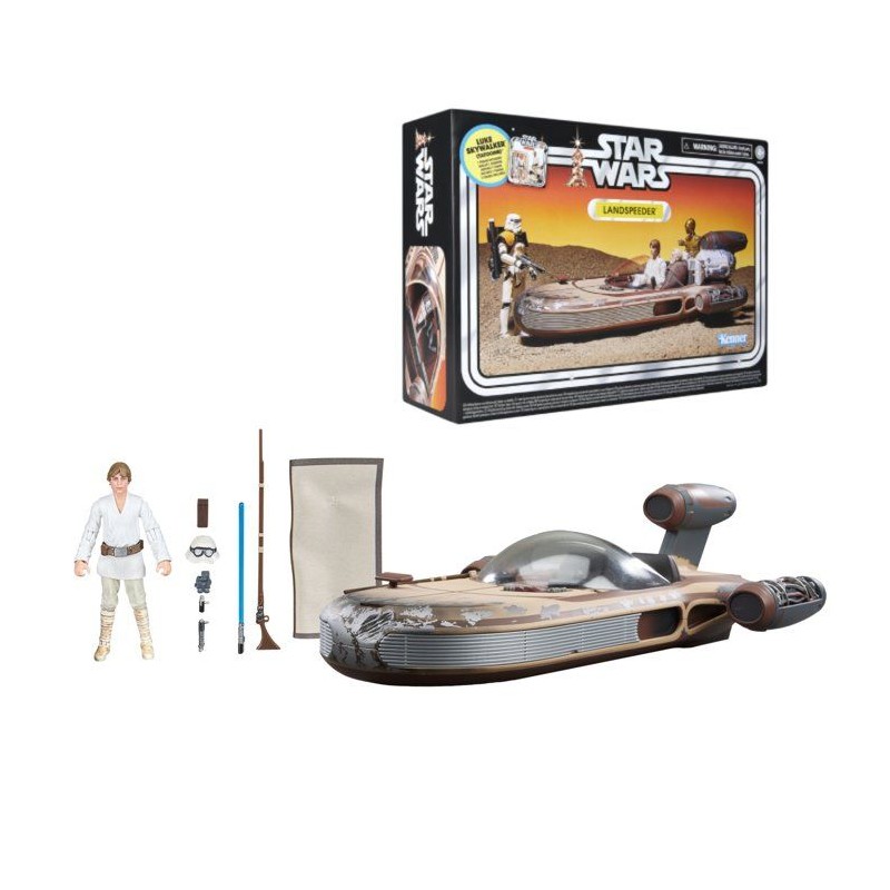 Star Wars Landspeeder de Luke Skywalker, figurine de 9,5 cm et véhic