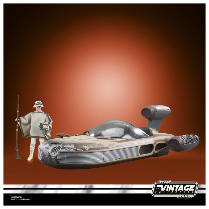 Star Wars Landspeeder de Luke Skywalker, figurine de 9,5 cm et véhicule de collection, The Vintage Collection Star Wars : Un