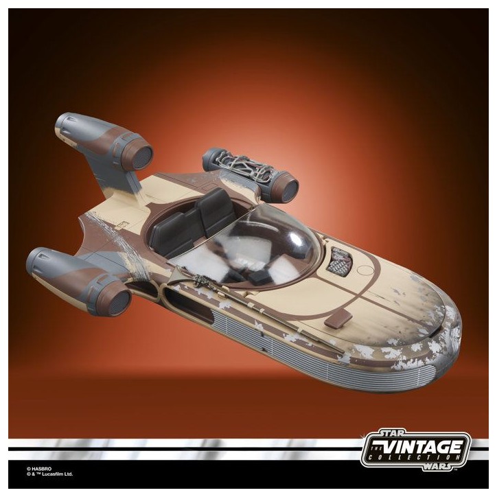 Star Wars Landspeeder de Luke Skywalker, figurine de 9,5 cm et véhicule de collection, The Vintage Collection Star Wars : Un