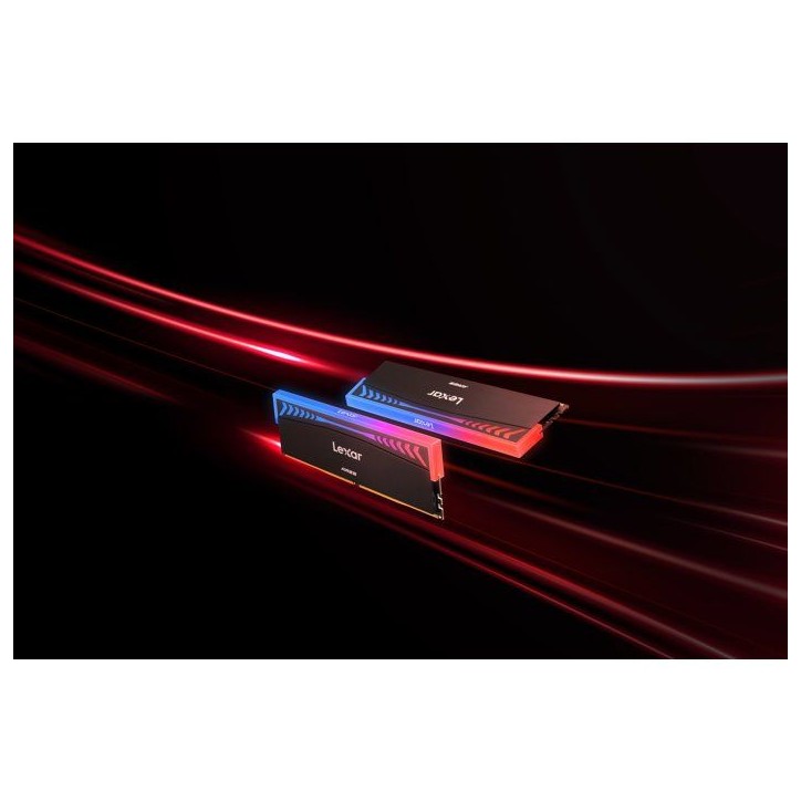 Barrette Mémoire - LEXAR Ares - DDR5 8000 - CL38 1.45 V - 32 Go (2x 16 Go) - Dissipateur thermique + RGB - Noir Barrette Mémoire - LEXAR Ares - DDR5 8000 - CL38 1.45 V - 32 Go (2x 16 Go) - Dissipateur thermique + RGB - Noir