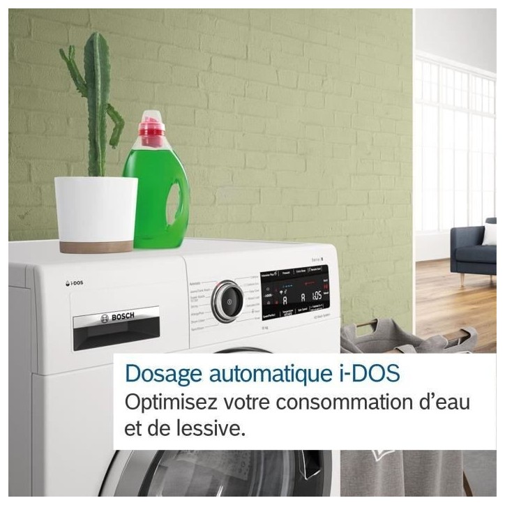 Lave-linge hublot BOSCH WGB244A2FR SER8 - 9 kg - i-DOS - Induction - L60cm - 1400 trs/min - Classe A - Blanc Lave-linge hublot BOSCH WGB244A2FR SER8 - 9 kg - i-DOS - Induction - L60cm - 1400 trs/min - Classe A - Blanc