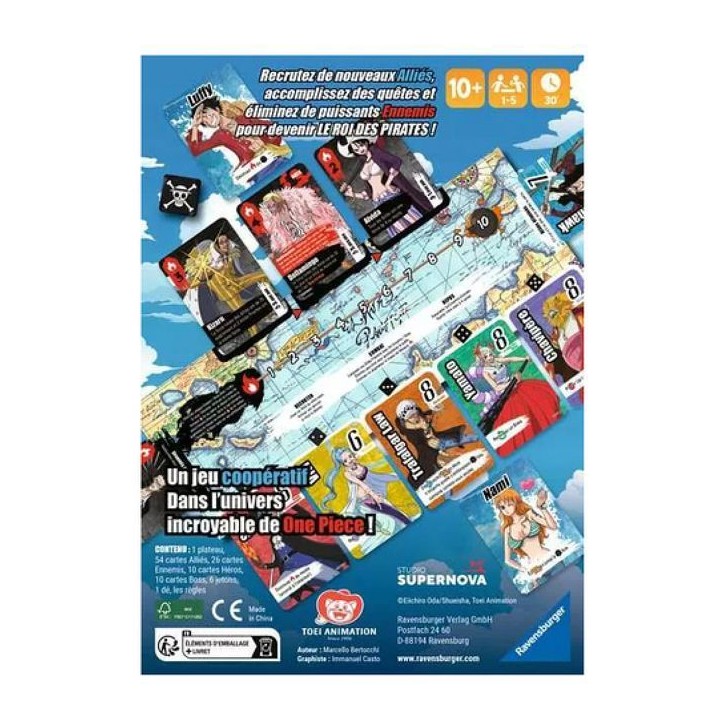 One Piece Nakama Jeu de société Famille - RAVENSBURGER - Bleu - Des 10 ans One Piece Nakama Jeu de société Famille - RAVENSBURGER - Bleu - Des 10 ans