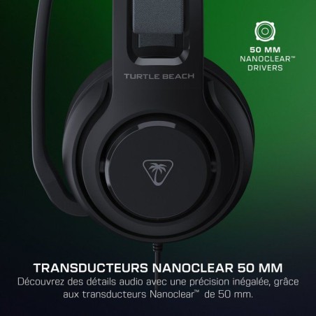 Casque gaming filaire multi-plateforme - TURTLE BEACH - Atlas 200 - Haut-parleurs Nanoclear 50 mm - Microphone rabattable