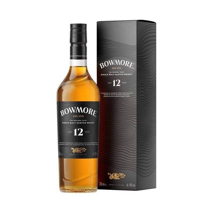 Bowmore - 12 ans - Islay Single Malt Scotch Whisky - Tourbé avec étui 40,0% Vol. - 70cl