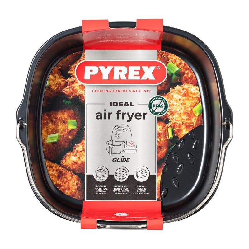 Plat carré avec anse - PYREX - Glide 22x21 cm - anti-adhésif - air f