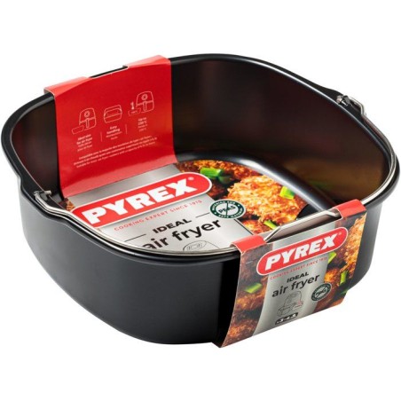 Plat carré avec anse - PYREX - Glide 22x21 cm - anti-adhésif - air fryer - sans PFAS