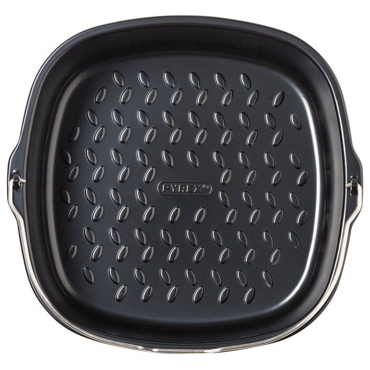 Plat carré avec anse - PYREX - Glide 22x21 cm - anti-adhésif - air fryer - sans PFAS