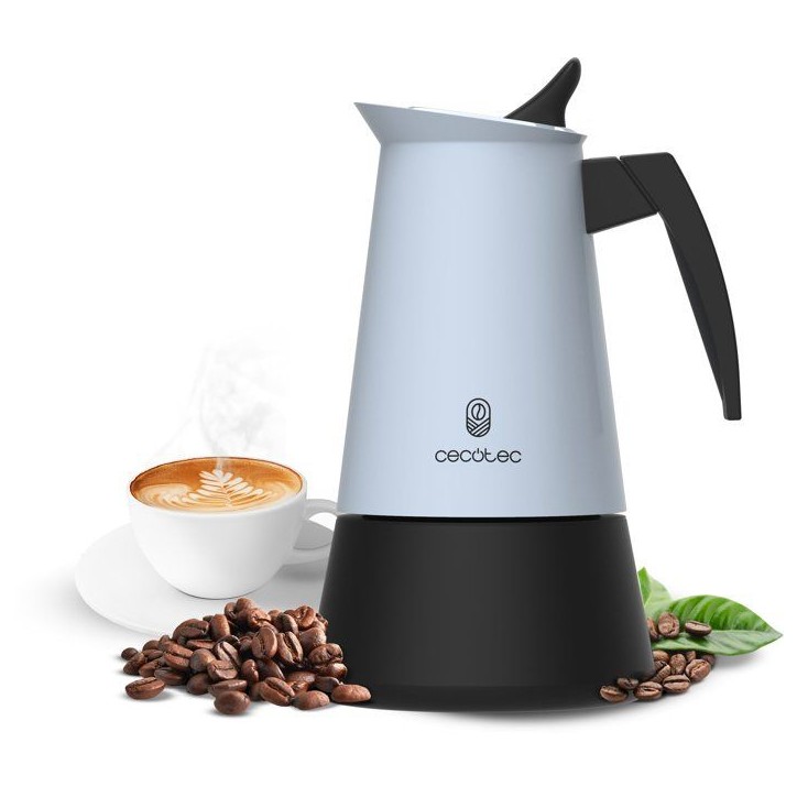 Cafetiere italienne - CECOTEC - Piccolina 600 Blue - 6 tasses - 300 ml - Compatible induction